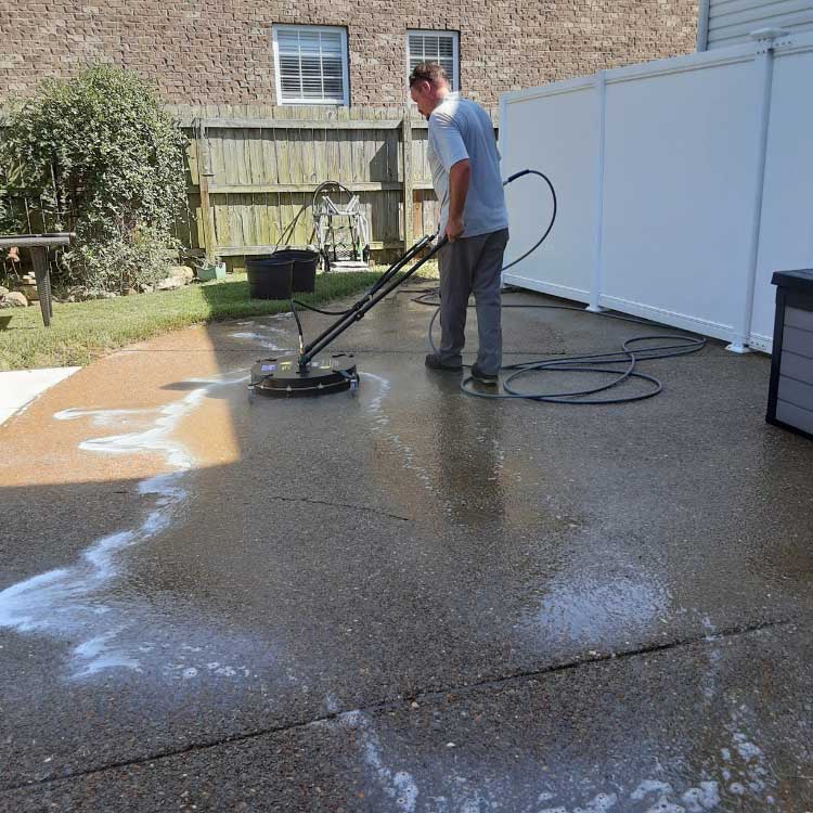 pressure washing concrete